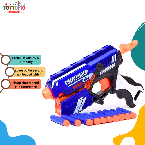 Blaze Dart Gun Toy for Kids | Soft Foam Bullet Blaster with 10 Darts