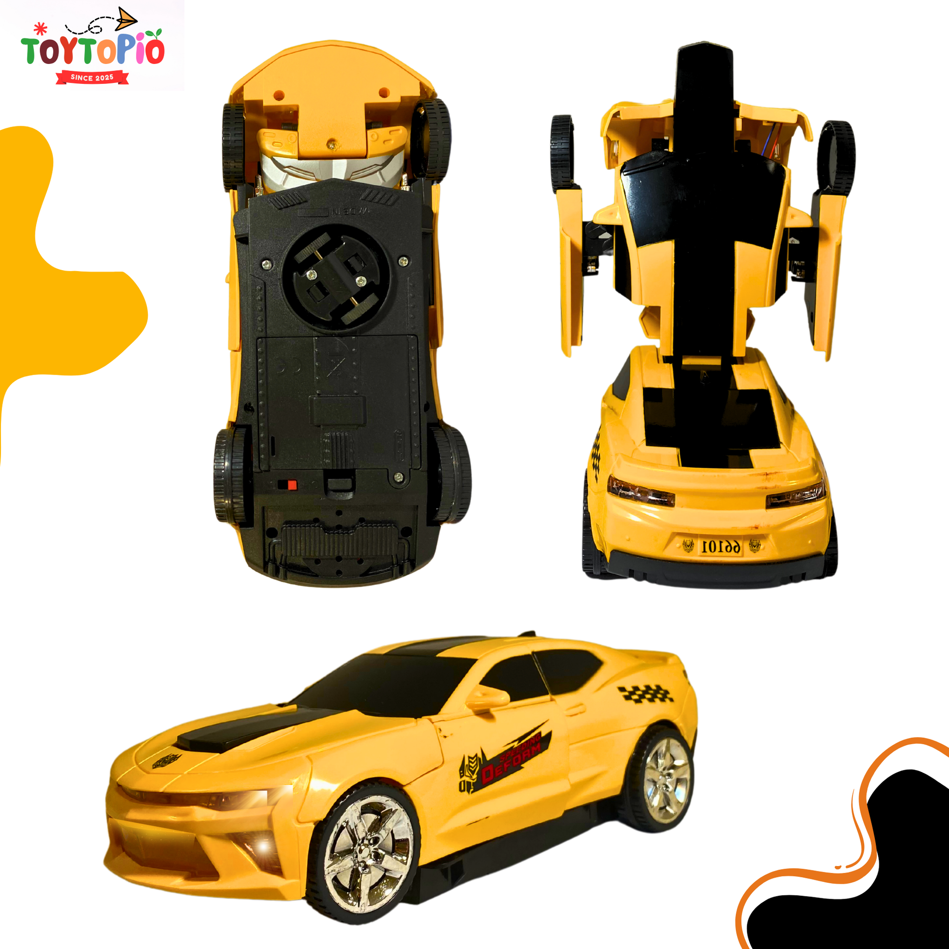 Transforming Robot Car Toy for Kids | 2-in-1 Auto Transform & Light Sound