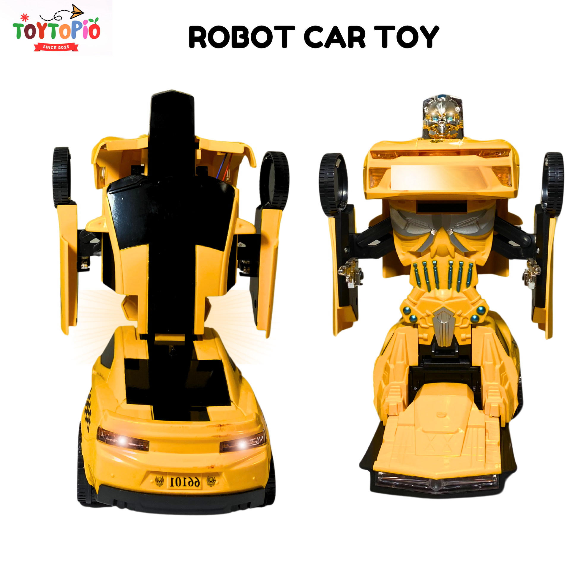 Transforming Robot Car Toy for Kids | 2-in-1 Auto Transform & Light Sound