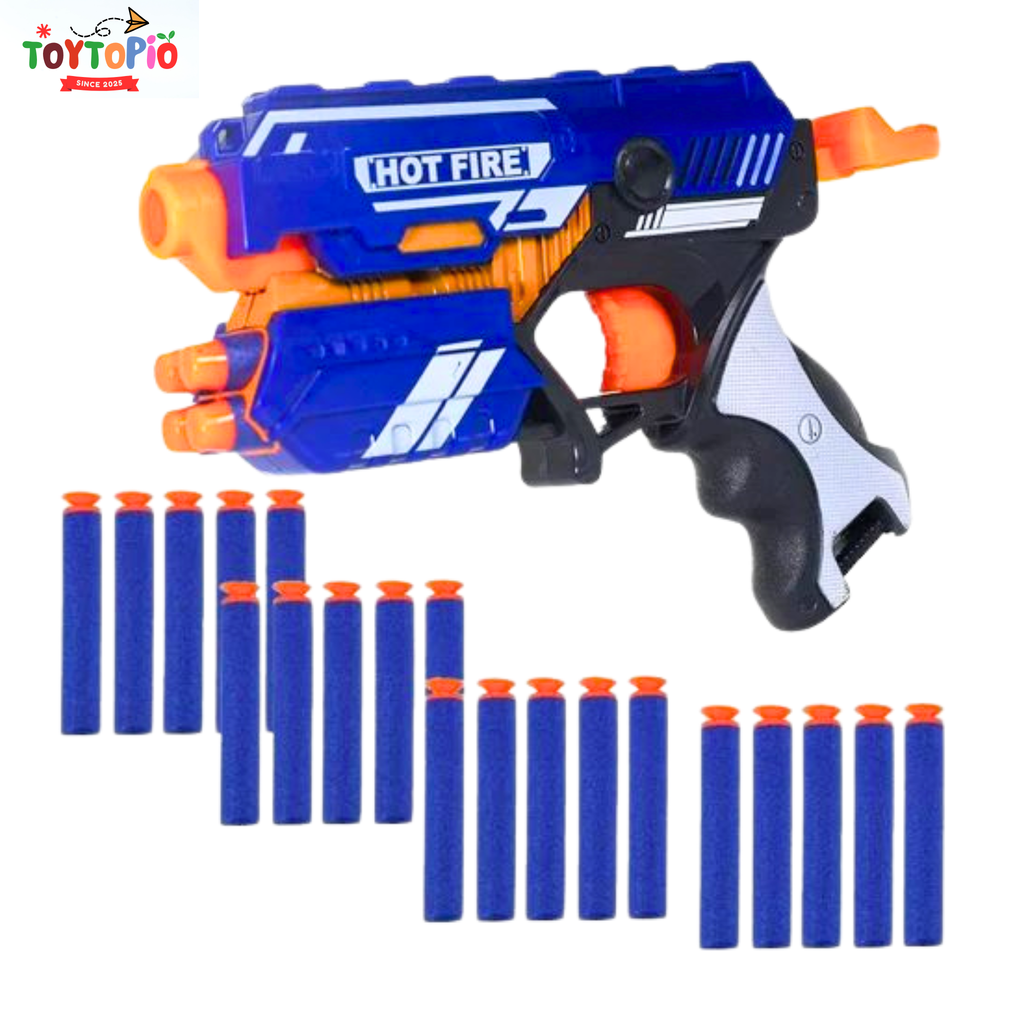 Blaze Dart Gun Toy for Kids | Soft Foam Bullet Blaster with 10 Darts