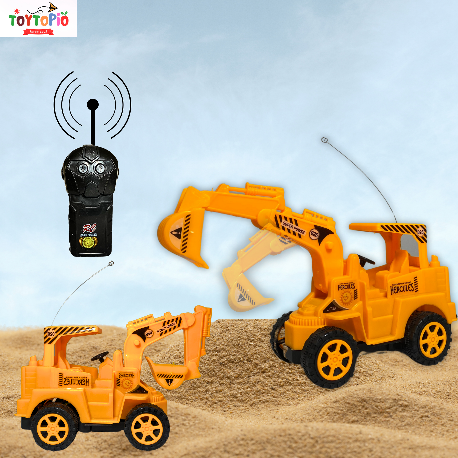 JCB Bulldozer Toy for Kids | Battery-Operated RC with 2-Way Remote Control