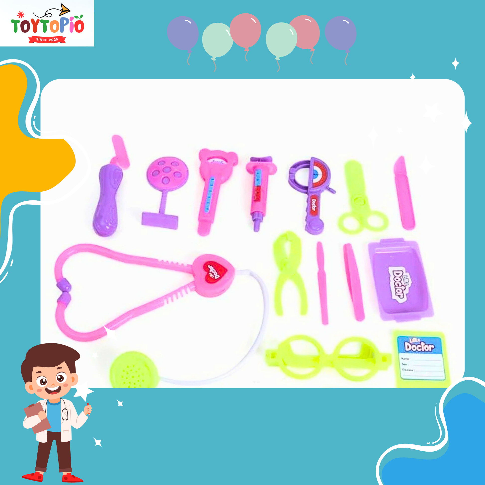 Doctor Set for Kids | Medical Playset with Stethoscope, Tools & Carry Case